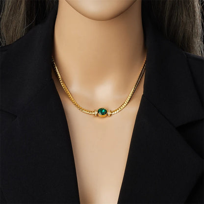 Emerald Glow – Flachpanzer-Armband