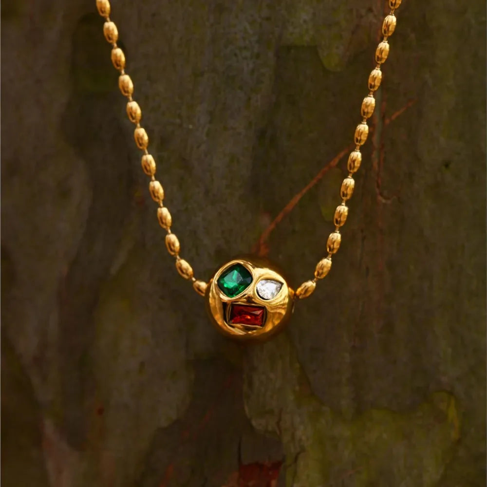 Colorful Gem Ball - Halskette