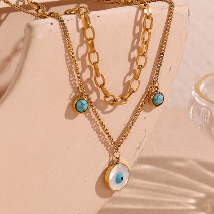 Evil Eye Duo Layer-Kette