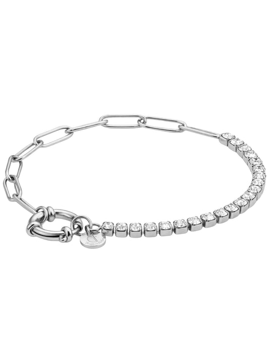 Armband Damen Tennisarmband mit Zirkonia Gliederkette vergoldet