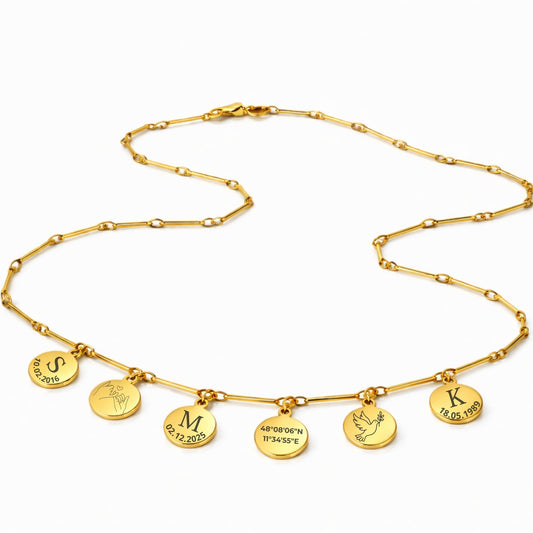 Plättchenkette individuelle Gravur